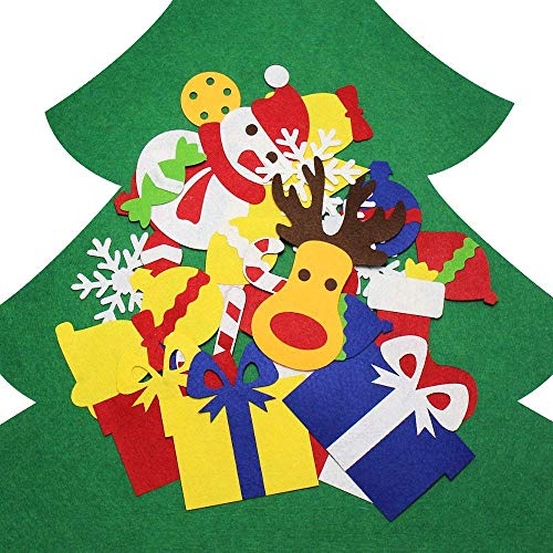3.2FT Felt Christmas Tree with 30 Detachable Ornaments H298735