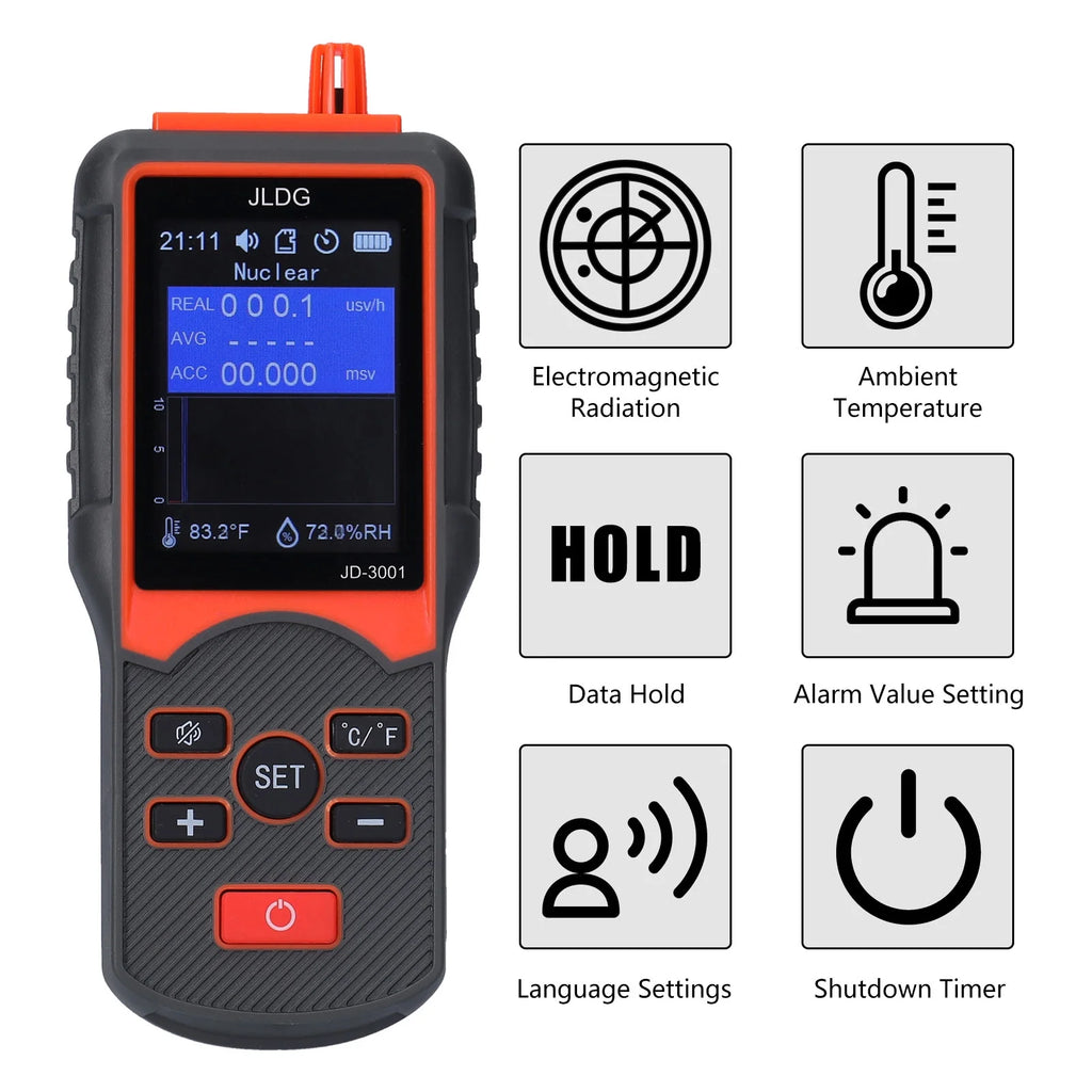 Multifunctional Geiger Counter and Electromagnetic Radiation and Humidity Measurement Device V87095