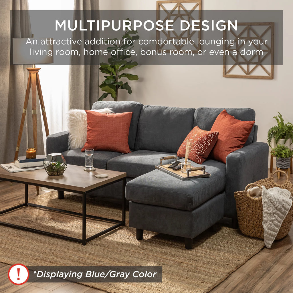 Linen Sectional Sofa Couch with Chaise Lounge W35287