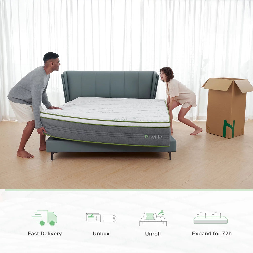 10" Memory Foam Pocket Spring Hybrid Mattress California King Size J90273