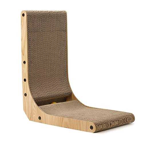 26.8 Inch L Shape Wall Mounted Cat Scratcher U8622
