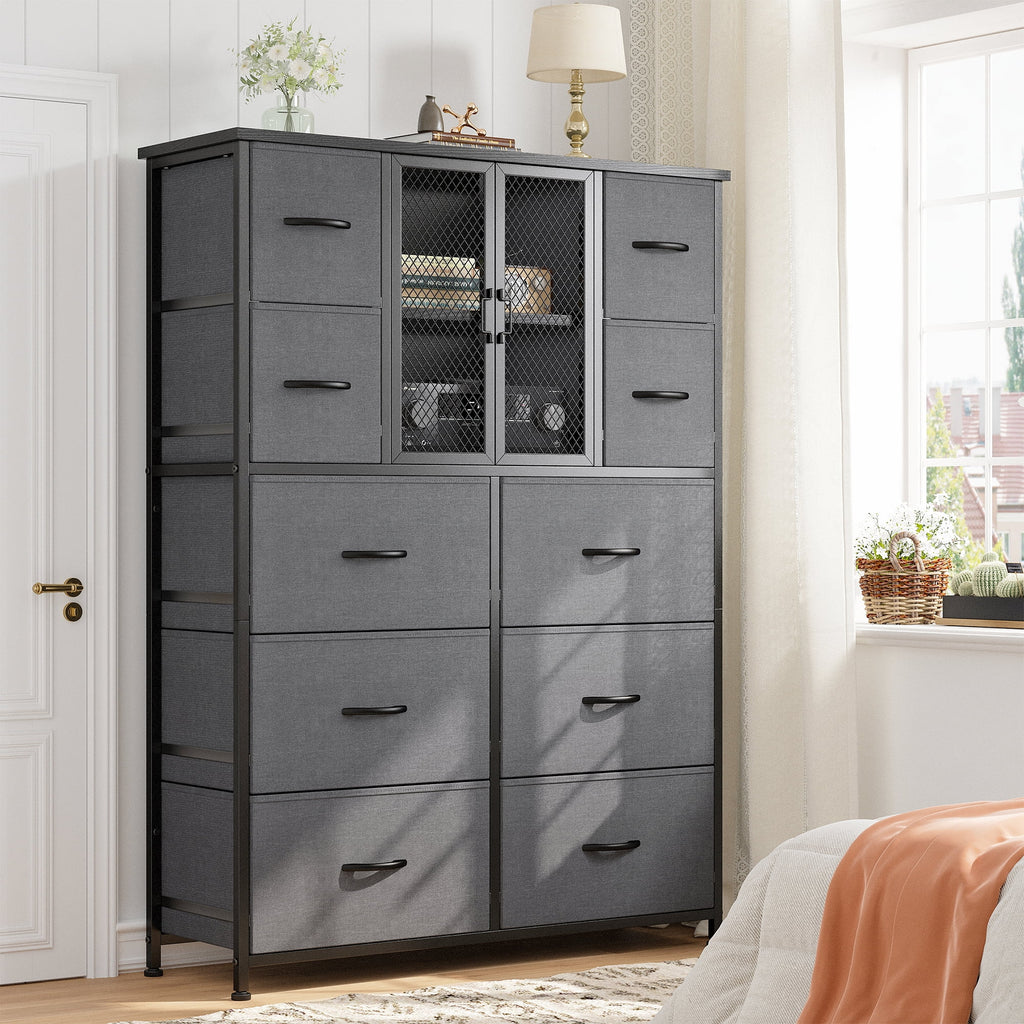 Tall Fabric Dresser with 10 Drawers P197