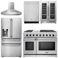 48 Gas Range, Range Hood, Refrigerator with Water and Ice Dispenser, Dishwasher, Wine Cooler Z399966