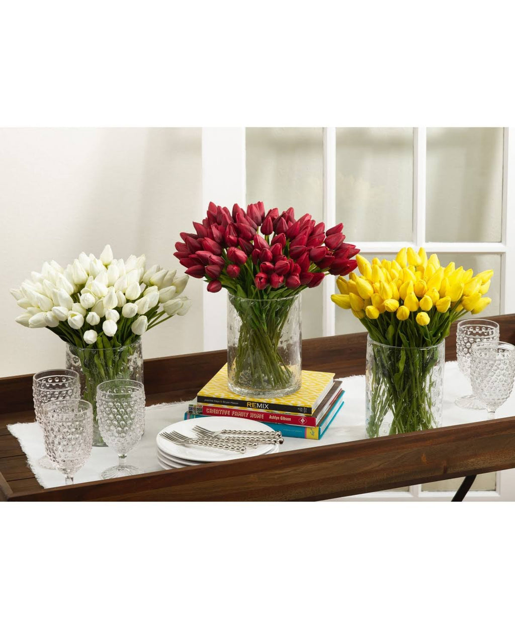 Yellow Petite Tulip 9-Piece Bunch Long Set of 12 Pcs F66372