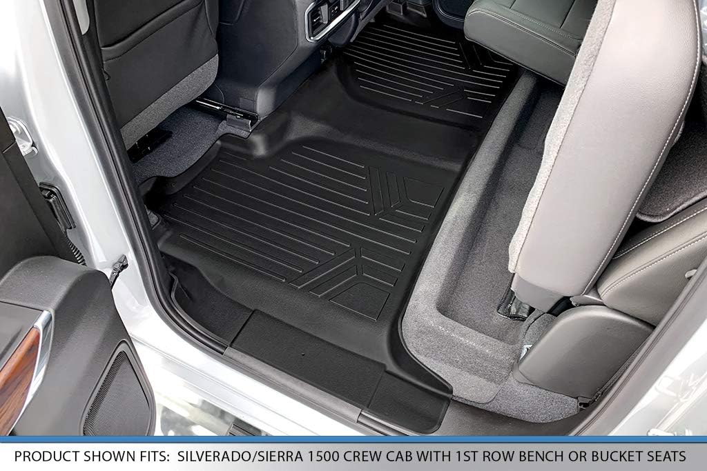 2 Row Black Floor Mat Set for Crew Cab with Bench Seat K255888