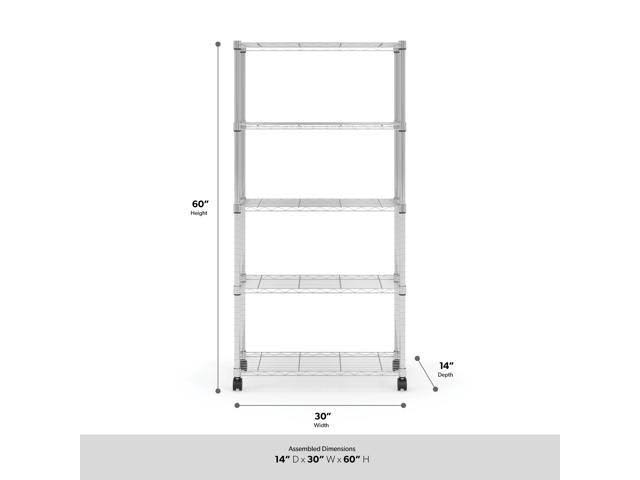 Adjustable Wire Shelving Unit 30 x 60, Chrome W71326