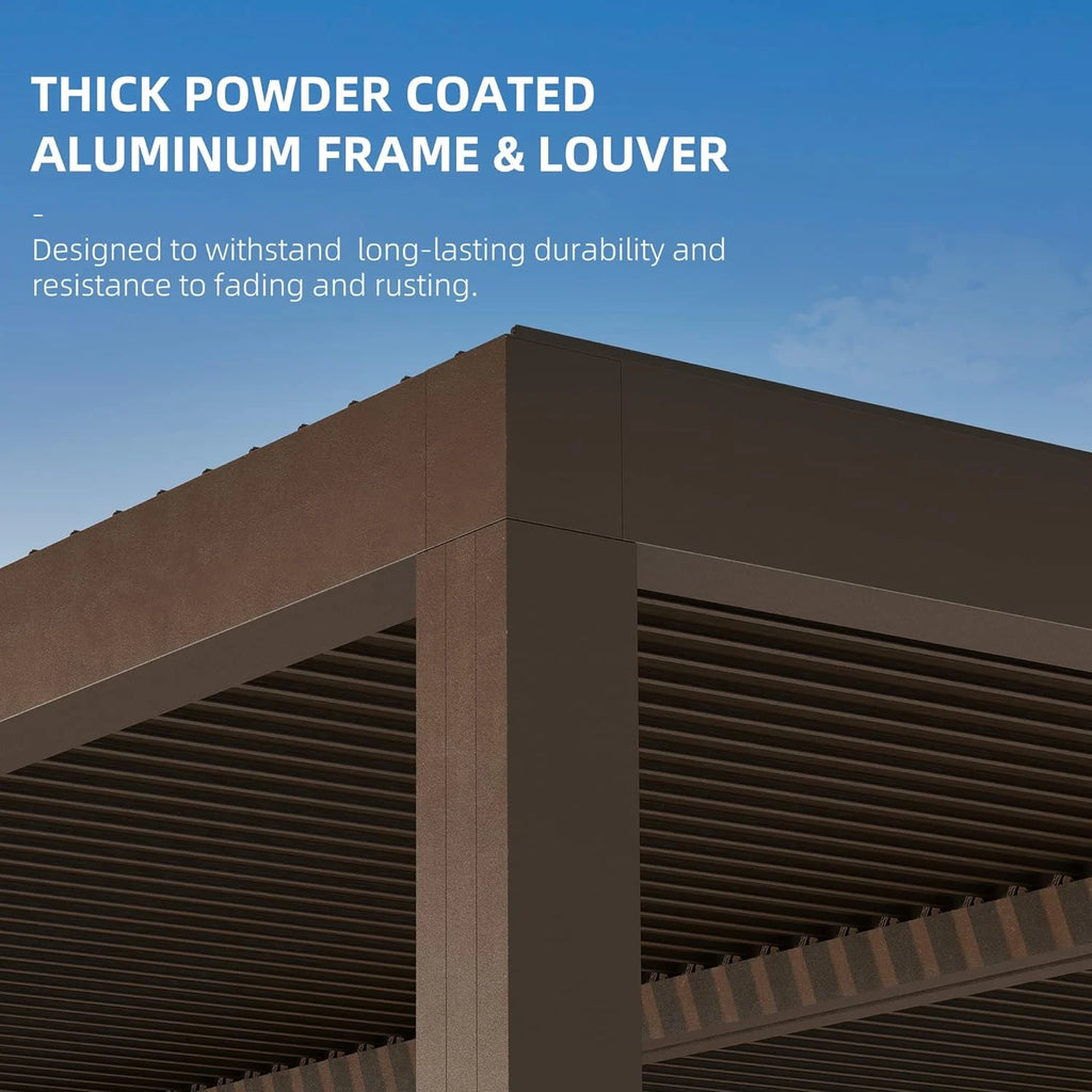 10' × 14' Aluminum Louvered Pergola U255606