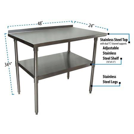 Stainless Steel Work Table with Undershelf E690997