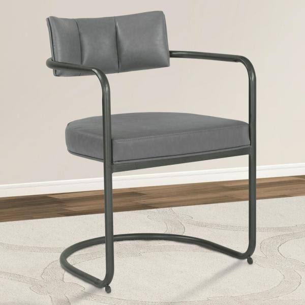 Grey Faux Leather Dining Chair (Set of 2) E30216