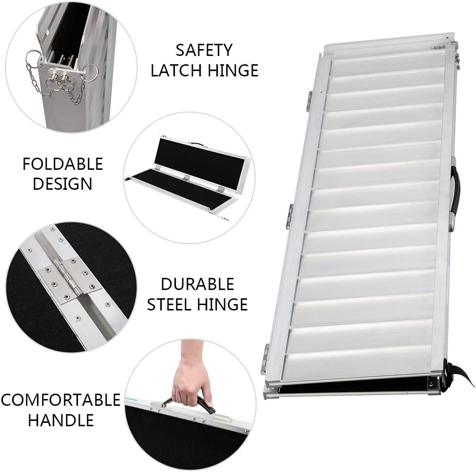 4ft Aluminum Wheelchair Ramp Threshold Portable Ramps S1483