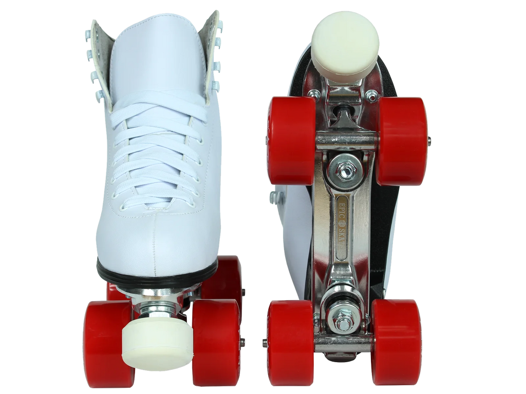 White/Red Quad Roller Skates Package C49190