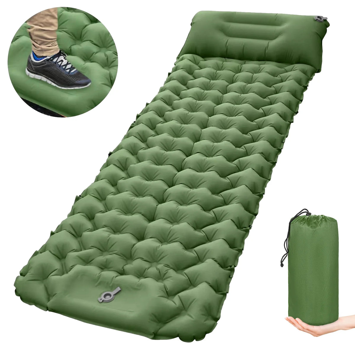Ultralight Inflatable Camping Pad with Pillow F626