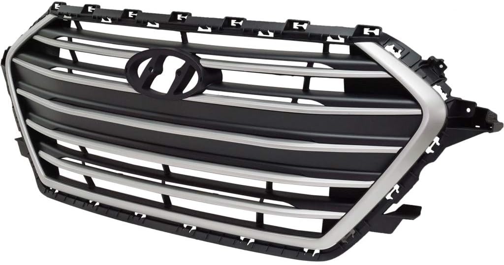 Silver Shell Black Insert Grille Assembly S48227