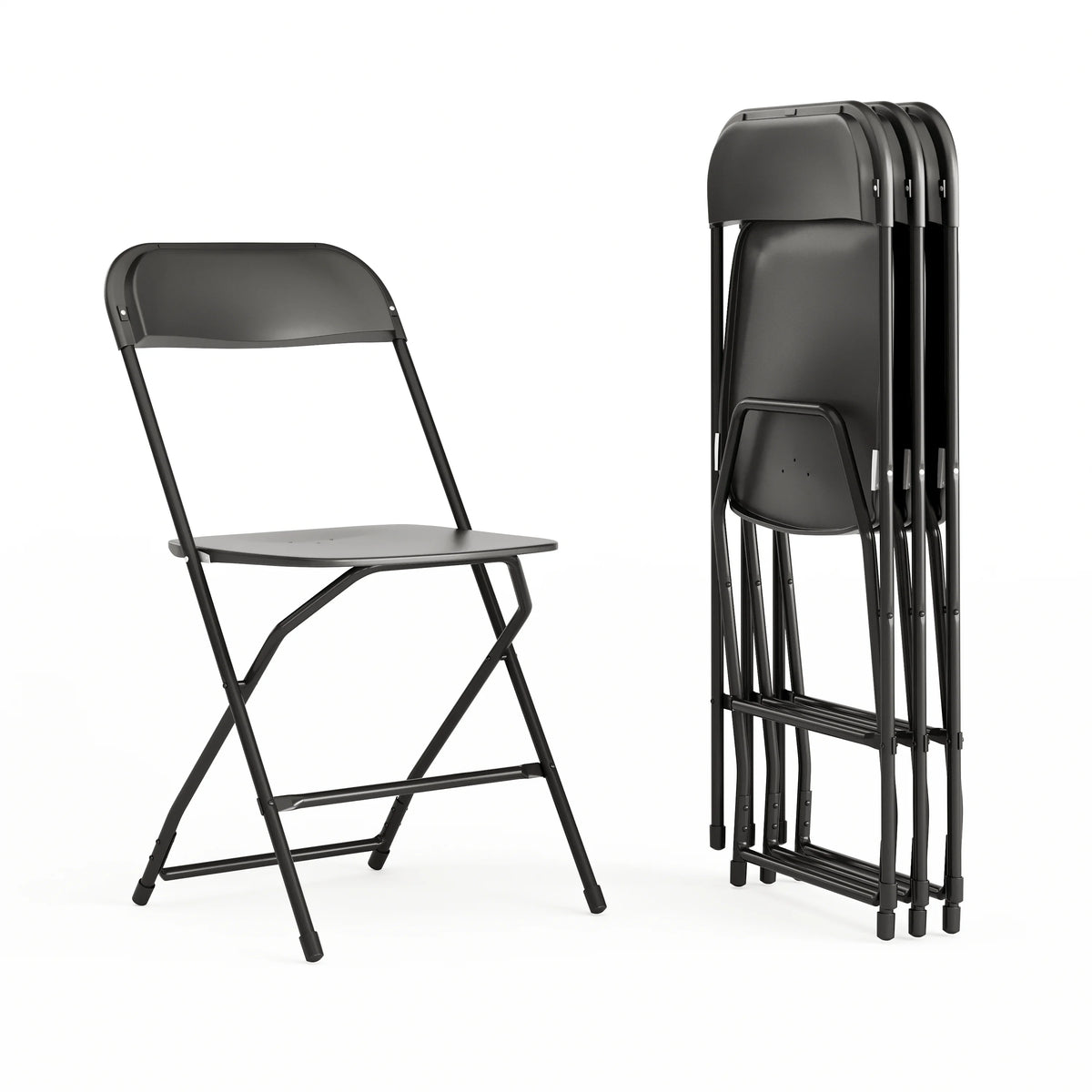 Beige Plastic Folding Chair 4 Pack L8687