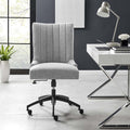 Black Light Gray Tufted Fabric Office Chair S286940