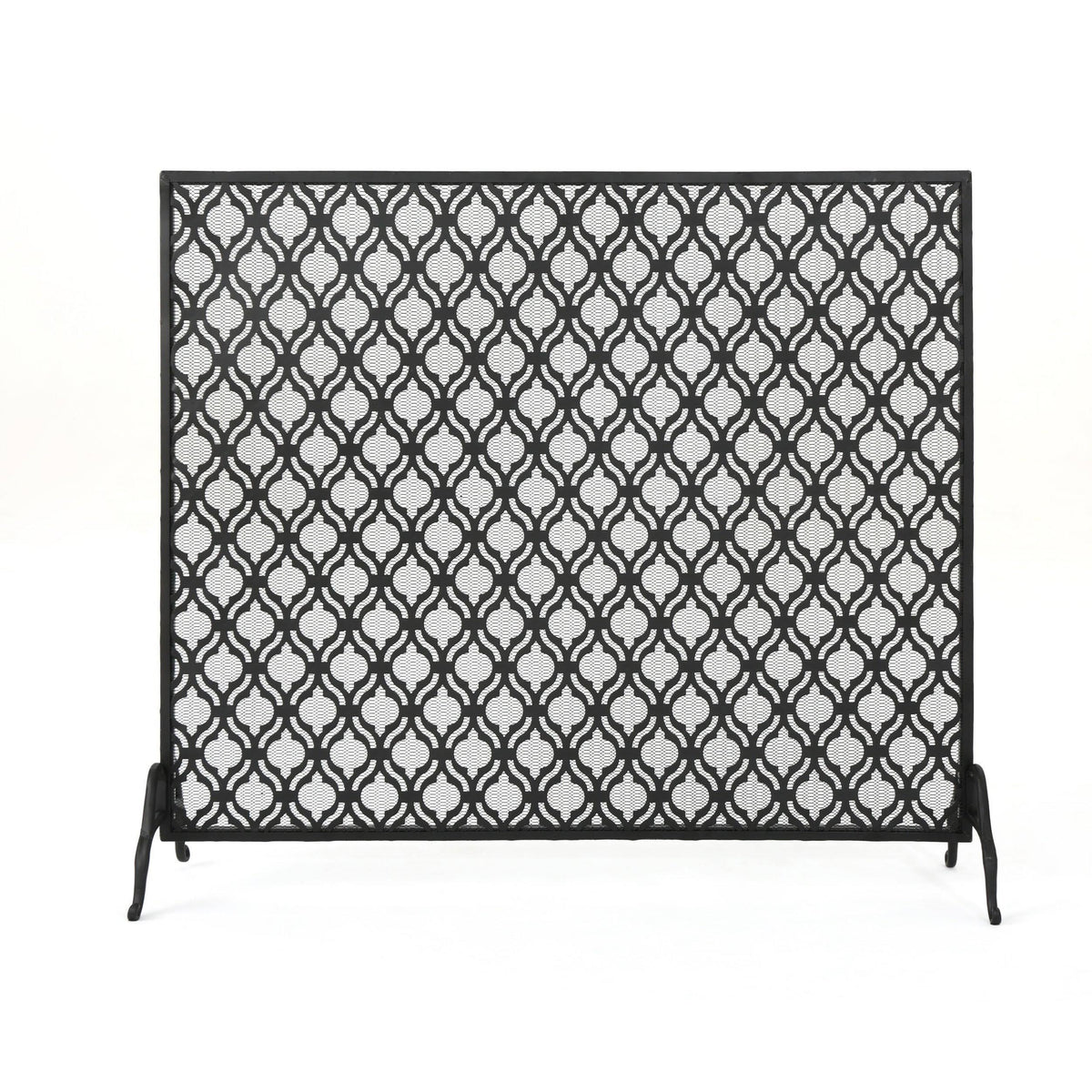 Black Iron Fireplace Screen Z130