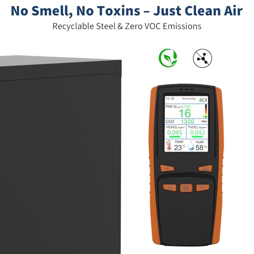 Metal Storage Cabinet with Lock, 4 Adjustable Shelves D187262