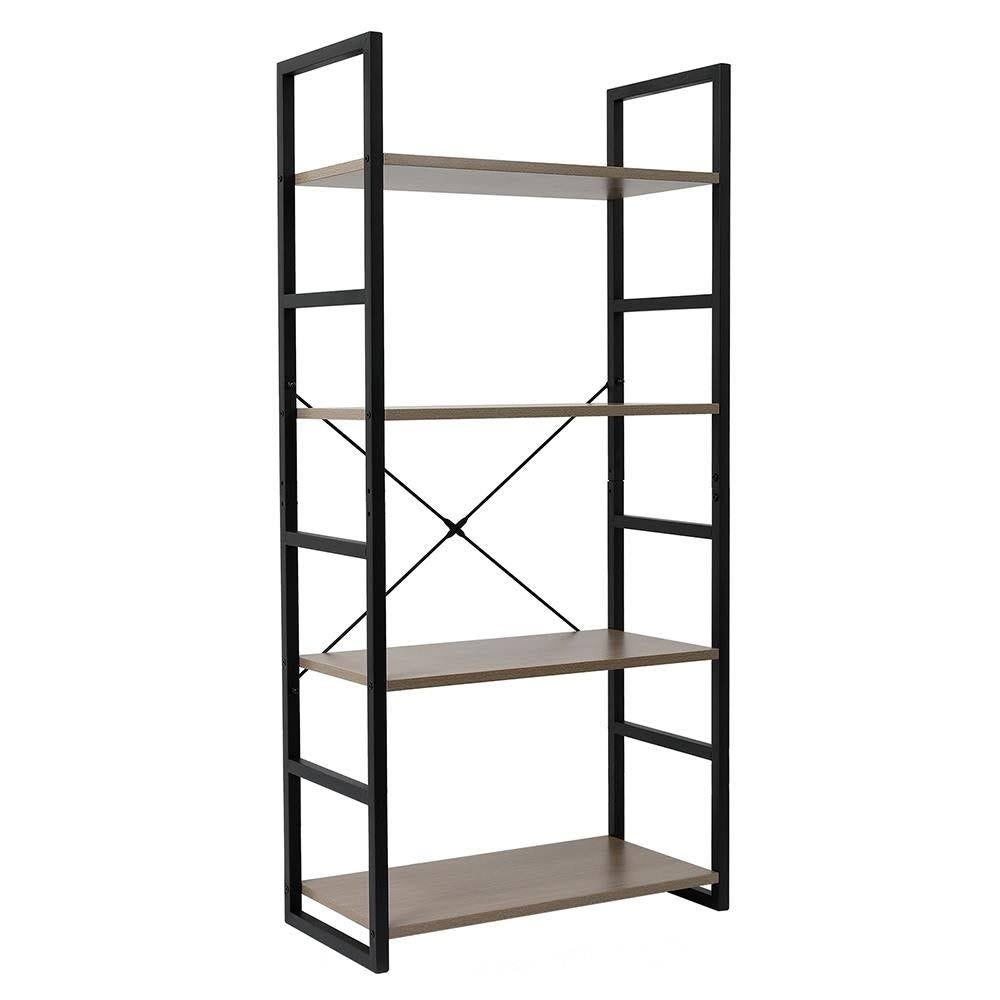 4 Tier Wood and Metal Bookcase C329183