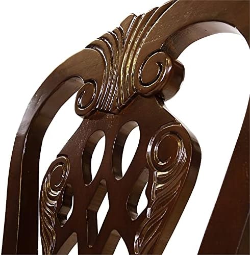 Brown Cherry Wood Padded Dining Chair (Set of 2) E7798