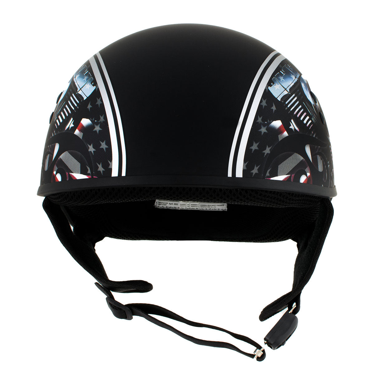 Flat Black Motorcycle DOT Half Helmet C548