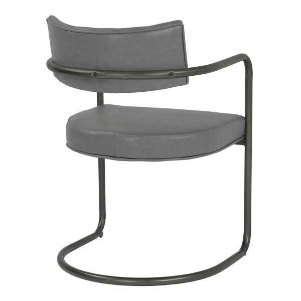 Grey Faux Leather Dining Chair (Set of 2) E30216