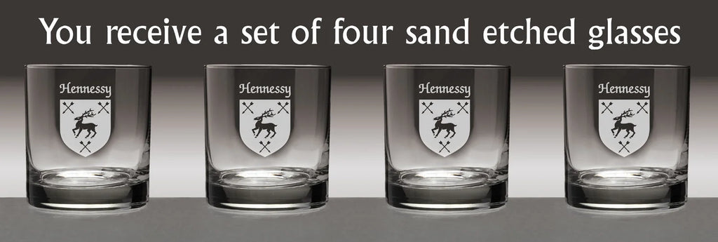 Set of 4 Etched Tumbler Glasses S96316