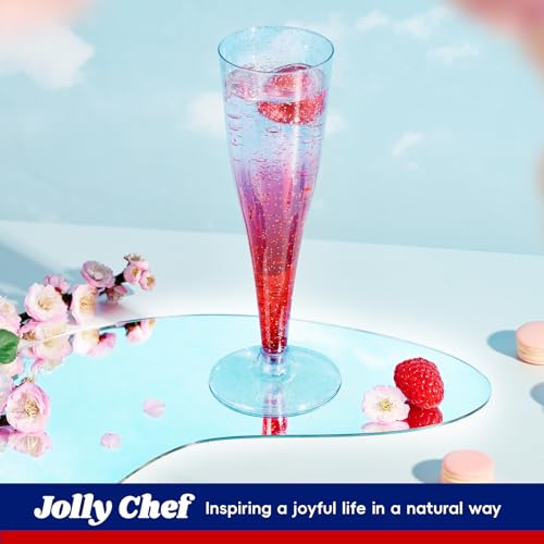 100 Pack 4.5 oz Clear Plastic Champagne Flutes Q260