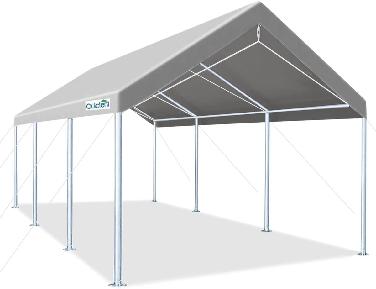 10’x20’ Galvanized Car Canopy Shelter with 4 Reinforced Steel Cables A730