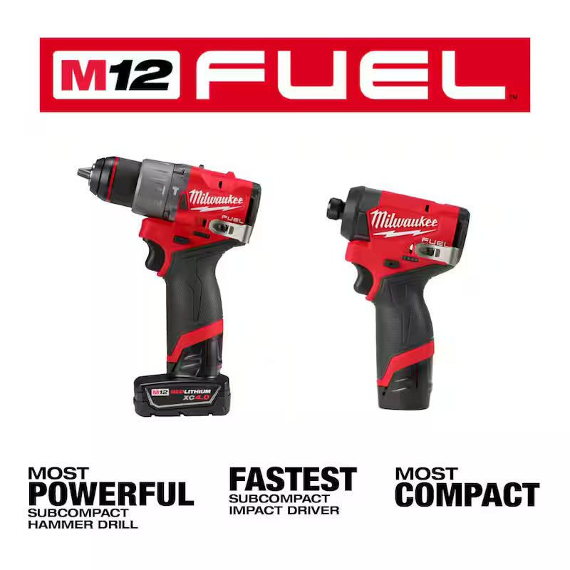 12V Lithium-Ion Brushless Cordless Hammer Drill/Impact Driver Combo Kit C6517
