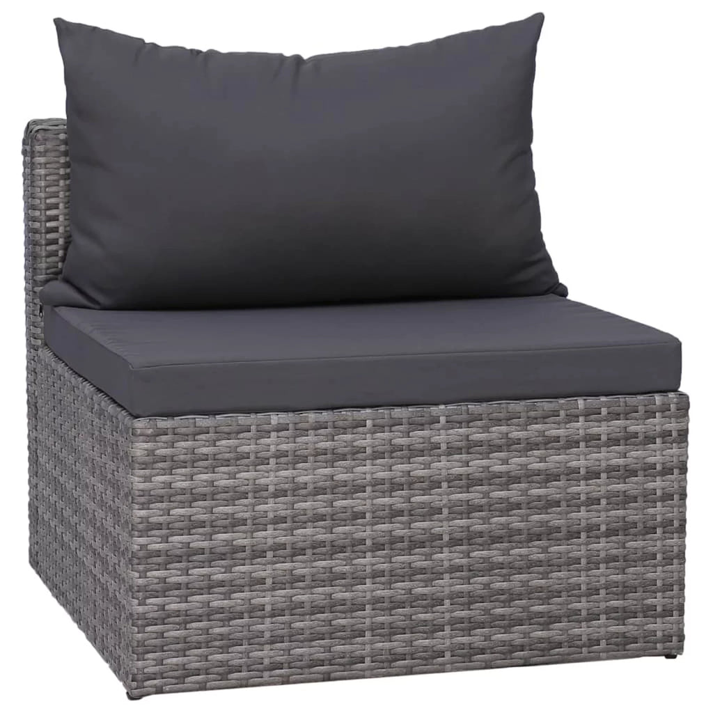 5 Piece Poly Rattan Patio Sofa Set with Cushions J50329