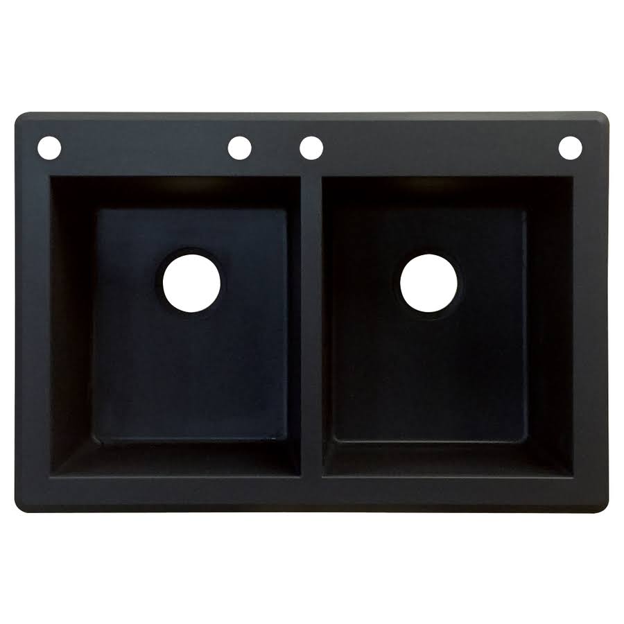 Black Drop-In Kitchen Sink E928