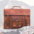 Vegetable Tanned Leather Messenger Bag F654225