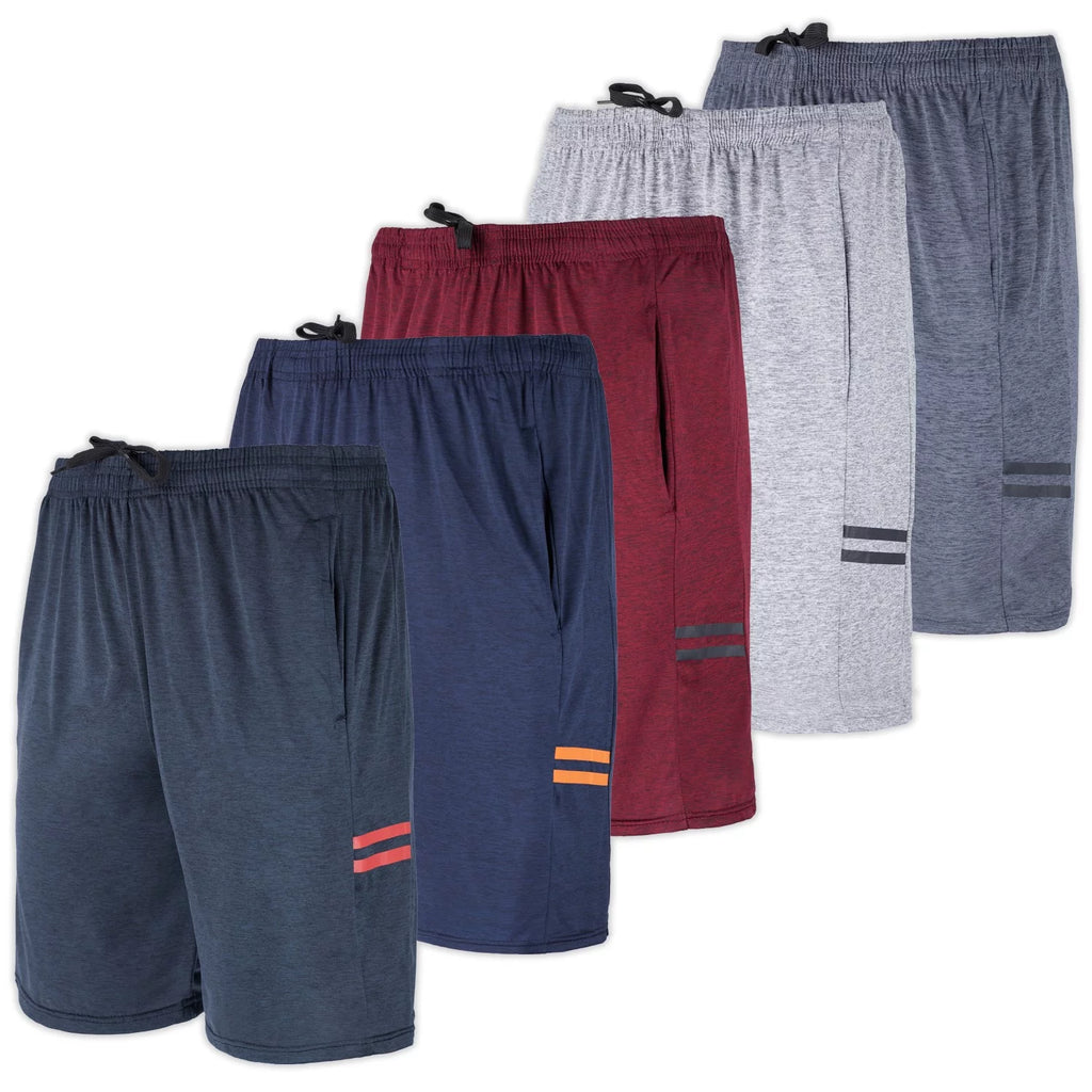 5 Pack Men's Dry-Fit Active Athletic T6247