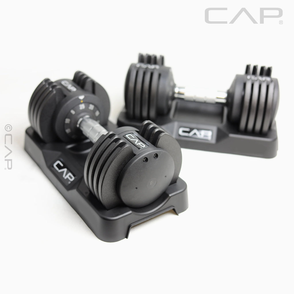 25 lb Adjustable Dumbbell Set, Pair, Black B6886
