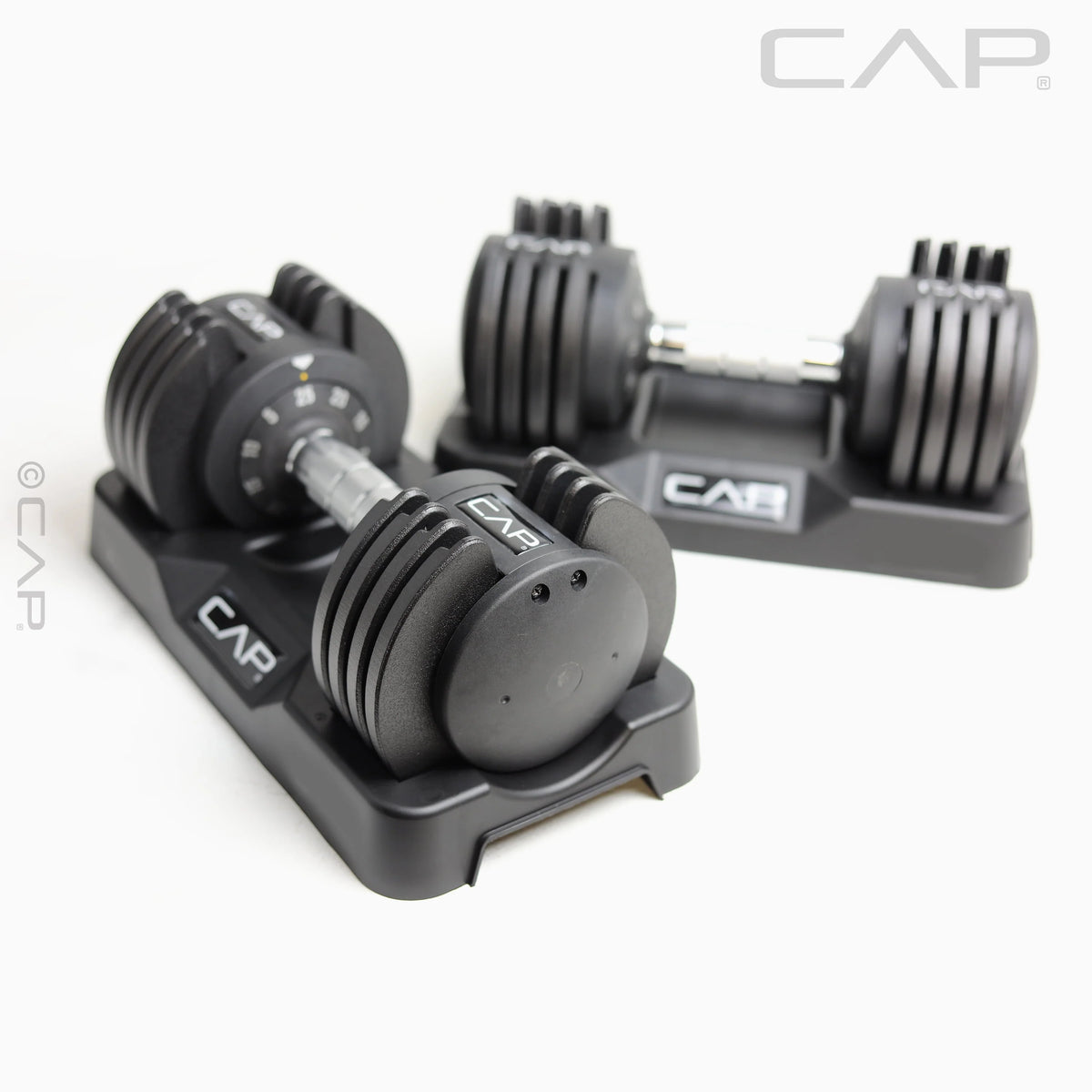 25 lb Adjustable Dumbbell Set, Pair, Black B6886