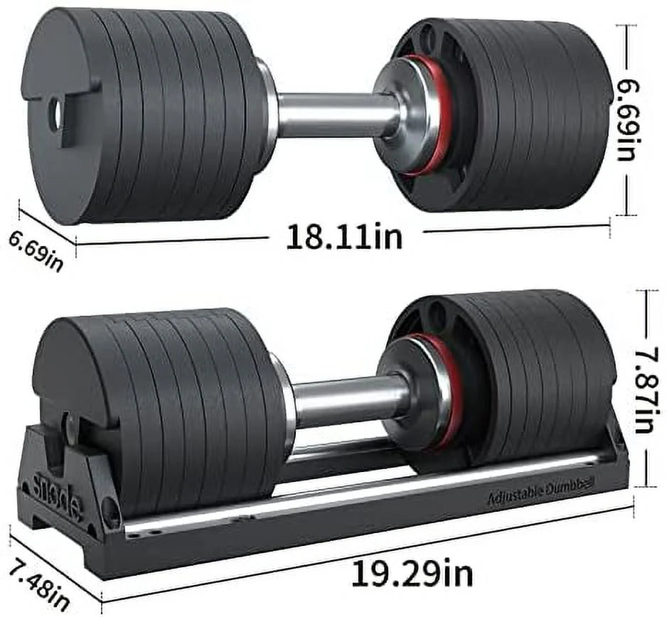 80 lbs Adjustable Dumbbell Set of 2 Cast Iron J827