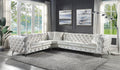Beige Sectional Sofa with 4 Pillows V1823