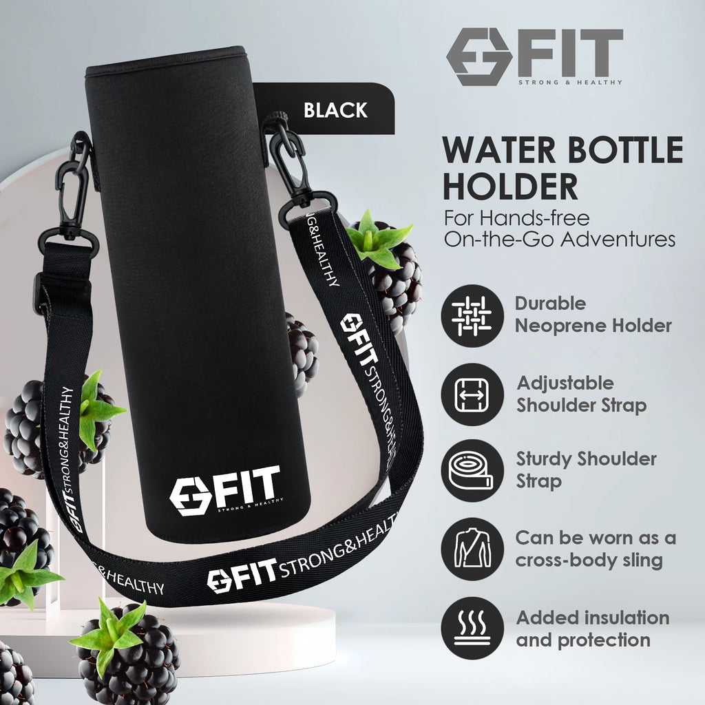 32 oz Glass Water Bottle with Time Marker and Carrier V473