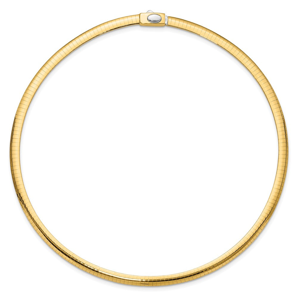 Reversible White & Yellow Domed Omega Necklace D707370