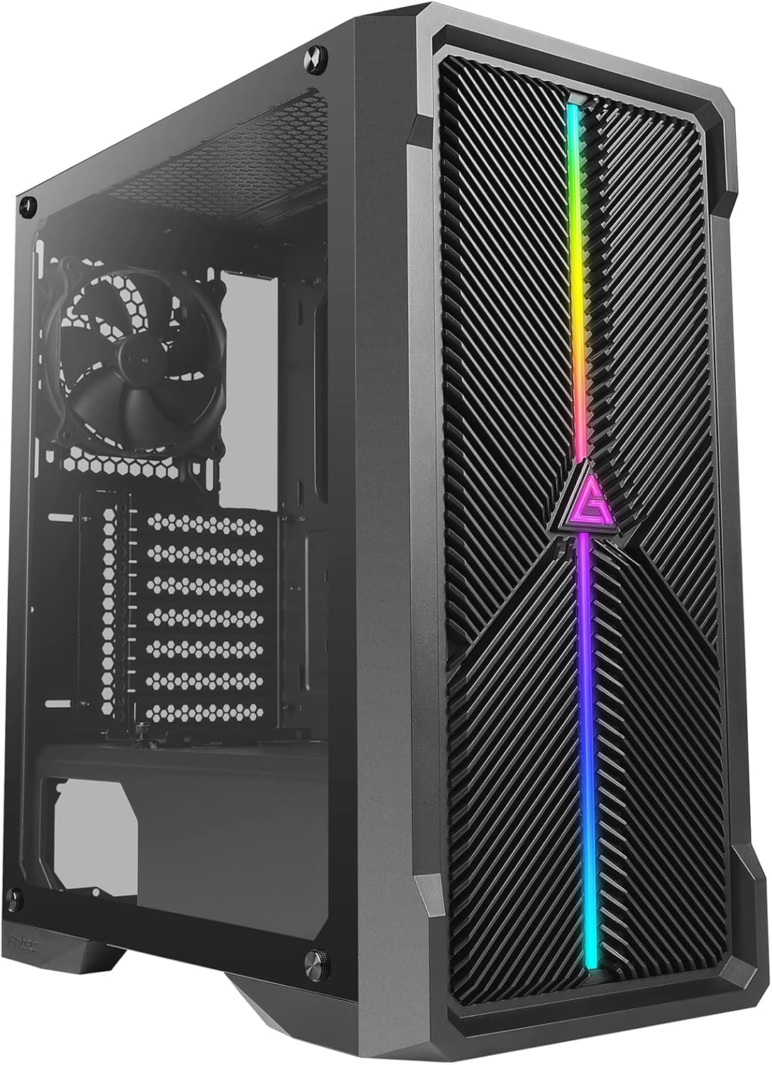 Mid-Tower ATX Gaming Case with Tempered Glass Side Panel V608755