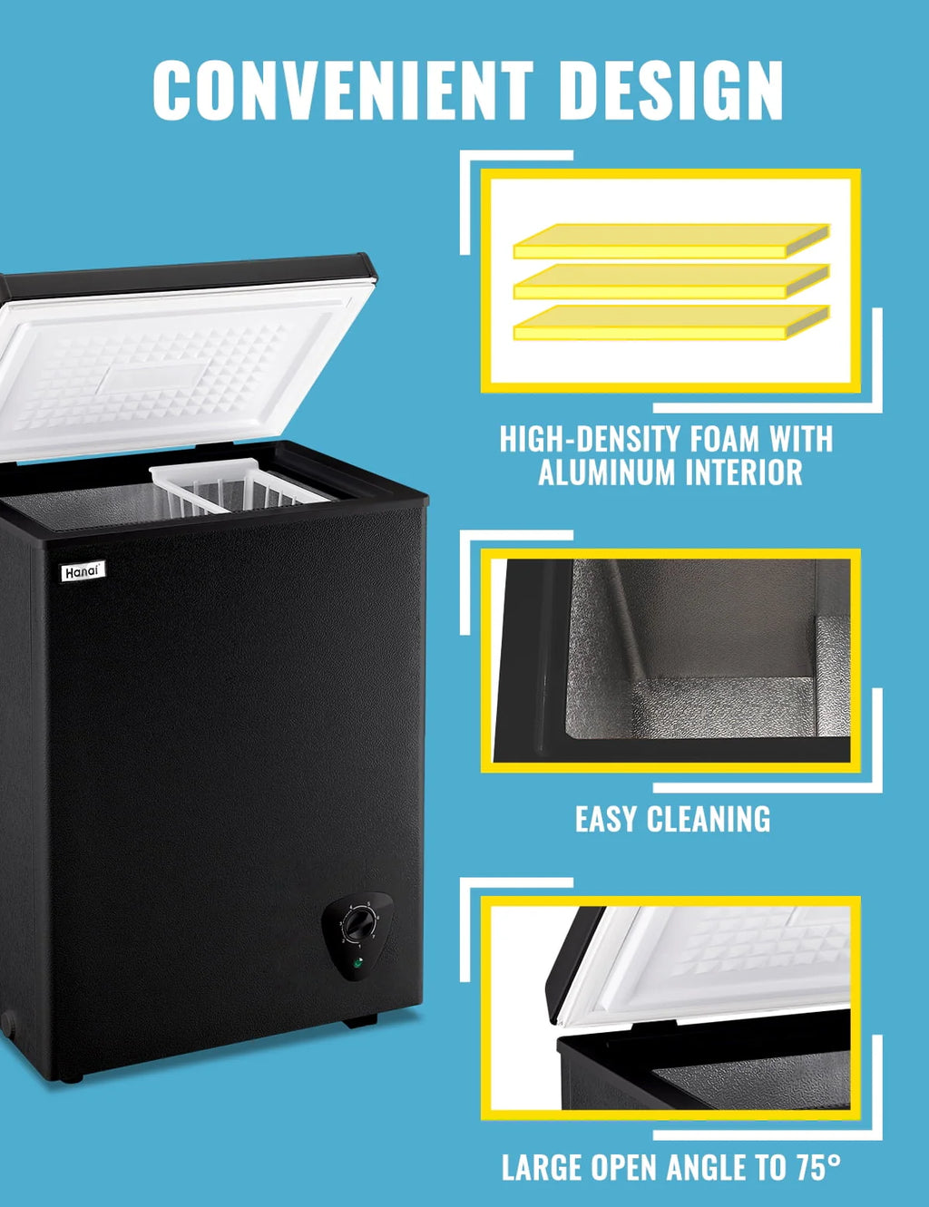 3.5 Cubic Feet White Chest Freezer H291