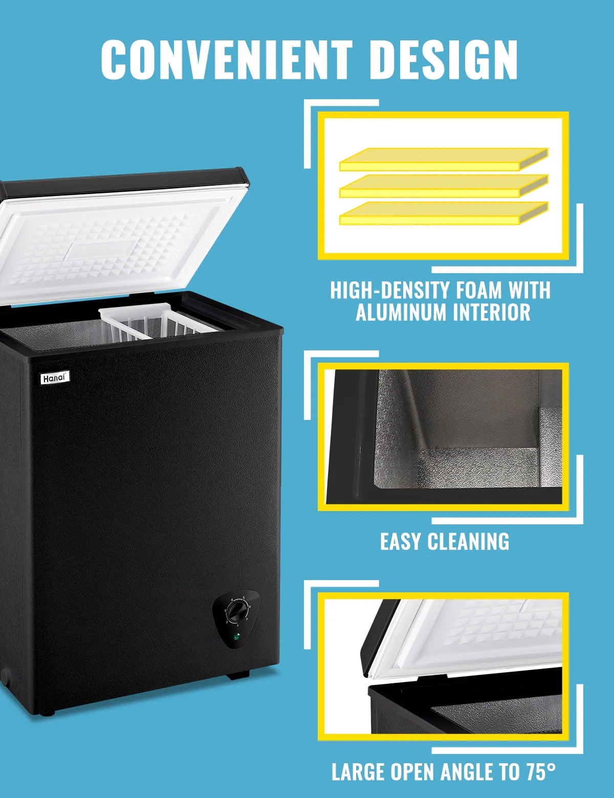 3.5 Cubic Feet White Chest Freezer H291