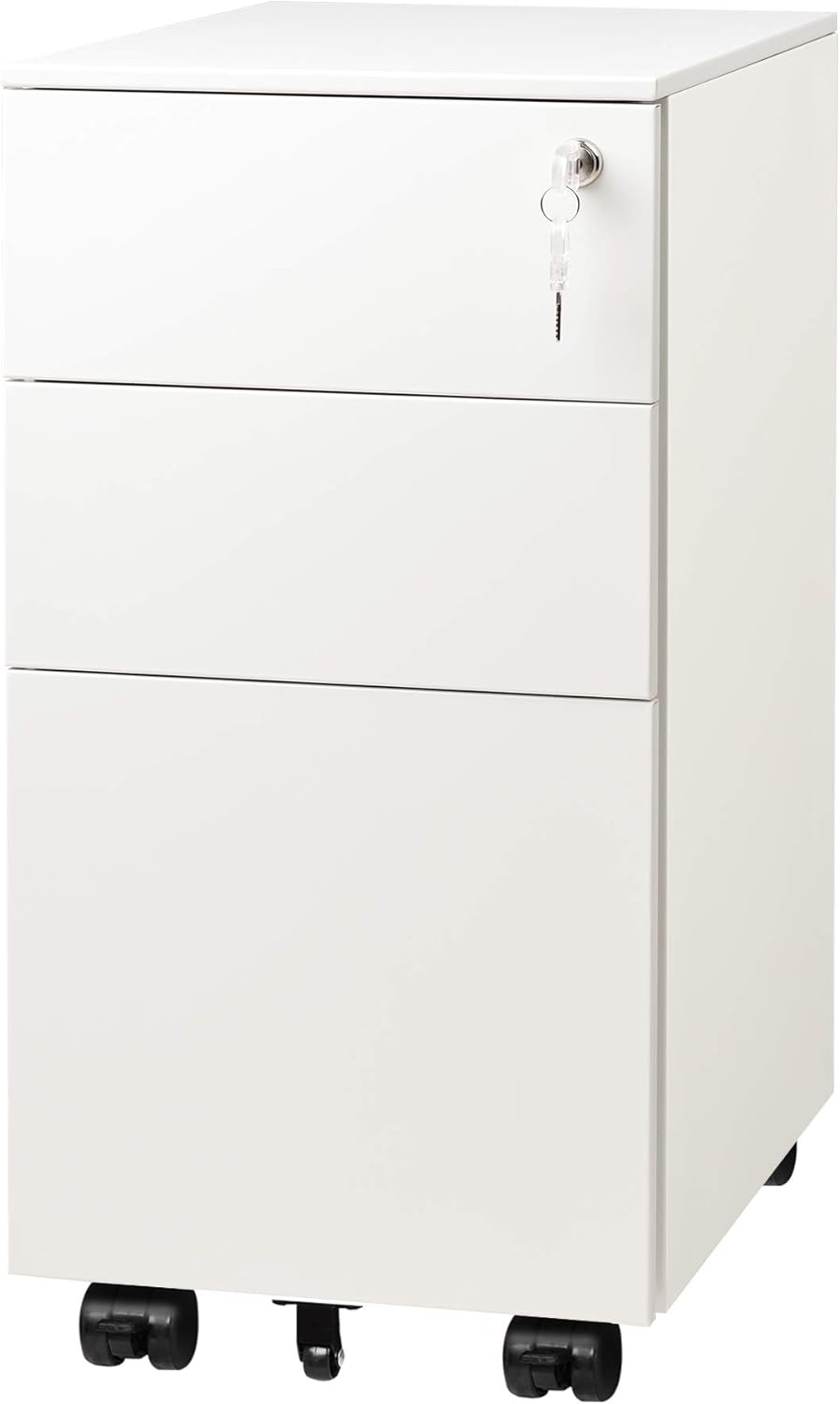 White 3 Drawer Vertical File Cabinet A8797