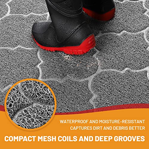 Grey 46x35 Waterproof Non Slip Door Mat F6720