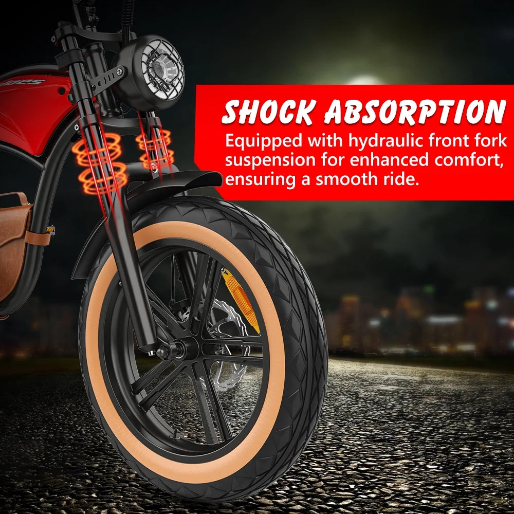 Electric E-bike with 26 Fat Tires & 7-Speeds W888