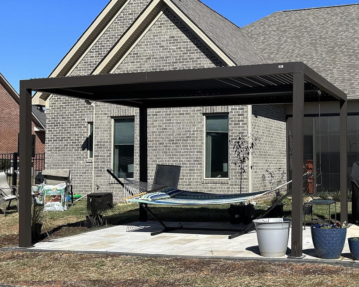 10' × 14' Aluminum Louvered Pergola U255606