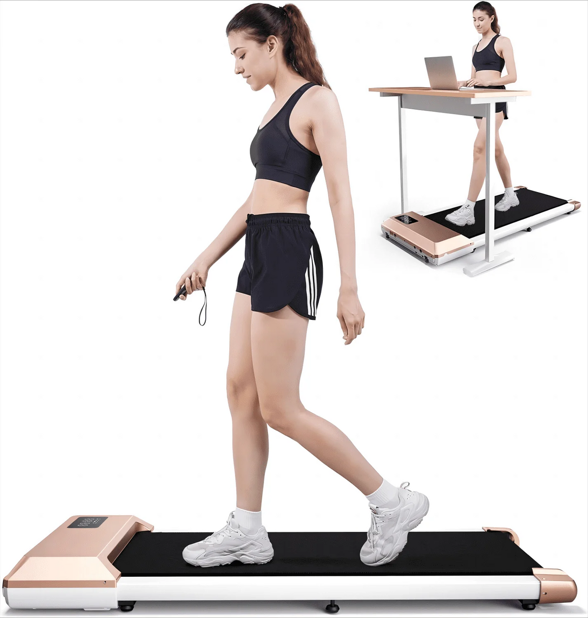 2.5Hp Ultra-Quiet Walking Pad Treadmill with Remote Control O1964