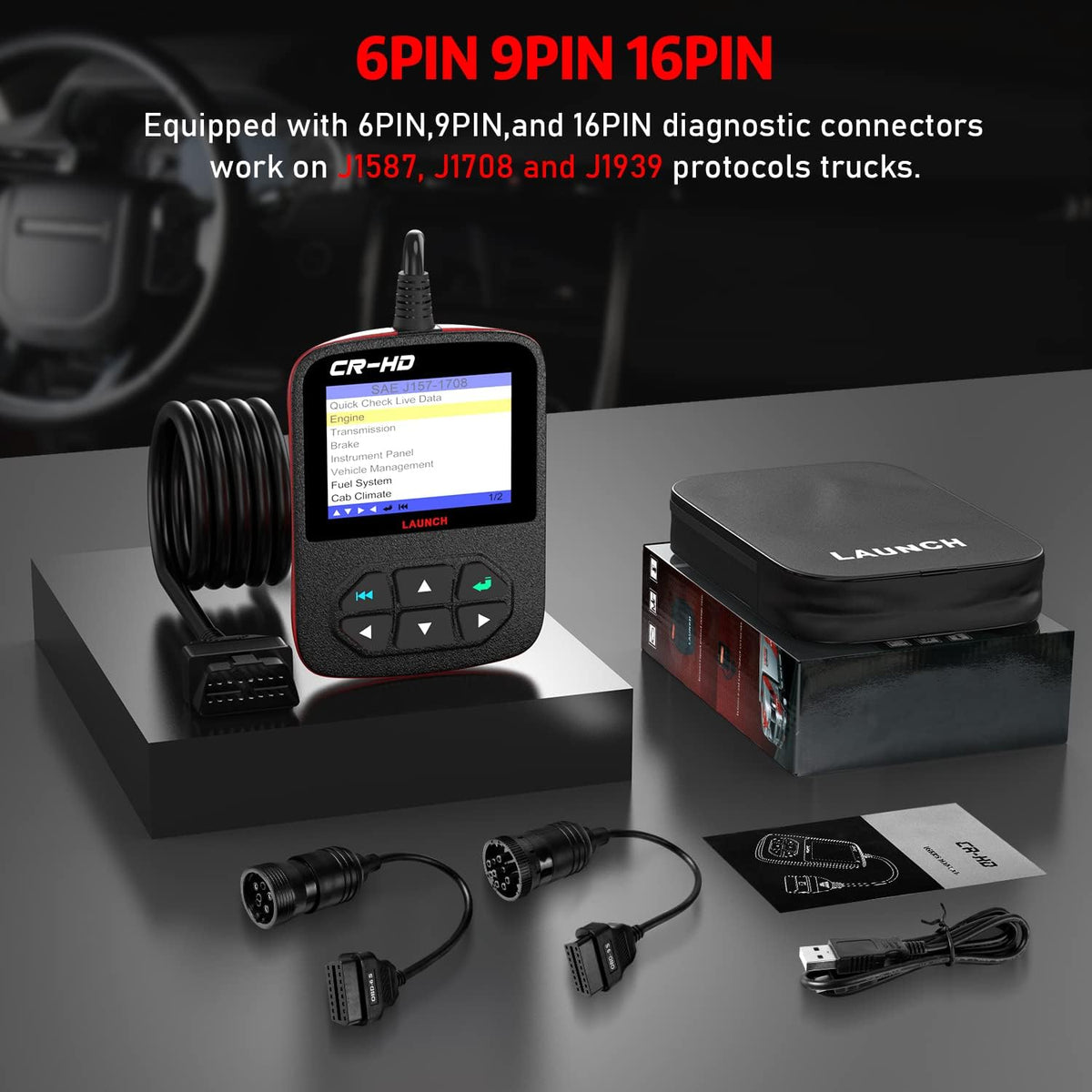 Heavy Duty Truck OBDII Diagnostic Scan Tool J57287