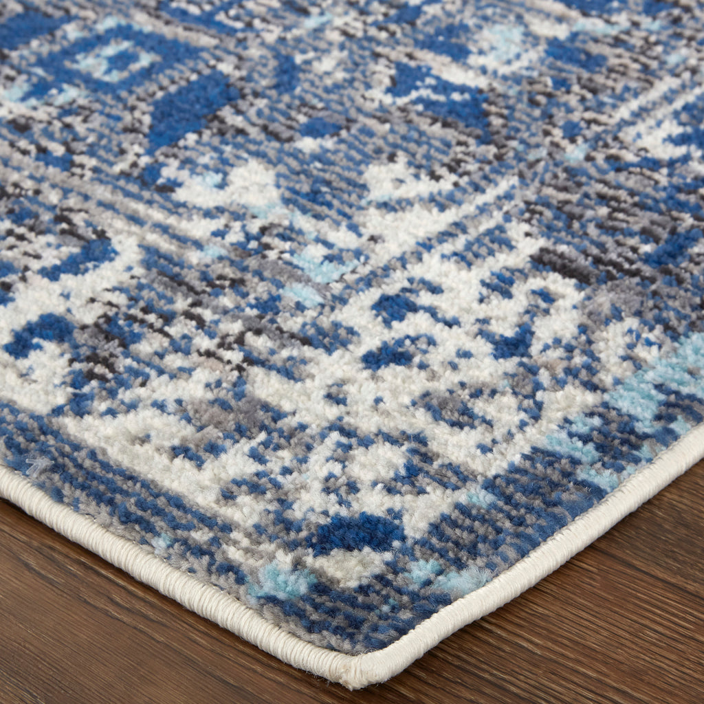 Blue/Ivory/Red Area Rug N814