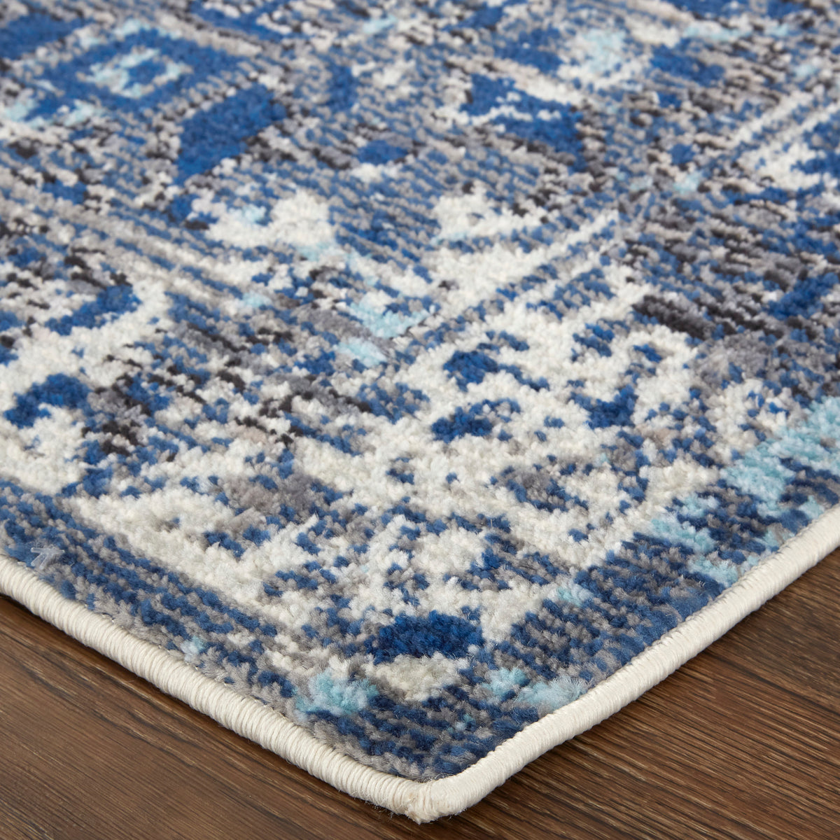 Blue/Ivory/Red Area Rug N814